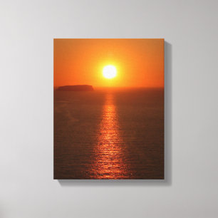 Santorini Sunset - Grekiska ön - Canvastryck