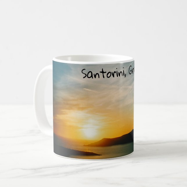 Santorini sunset, Grekland Kaffemugg (Framsida vänster)