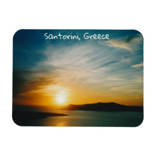 Santorini sunset, Grekland Magnet