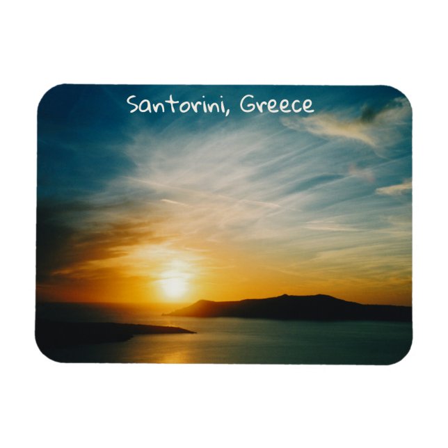 Santorini sunset, Grekland Magnet (Horisontell)