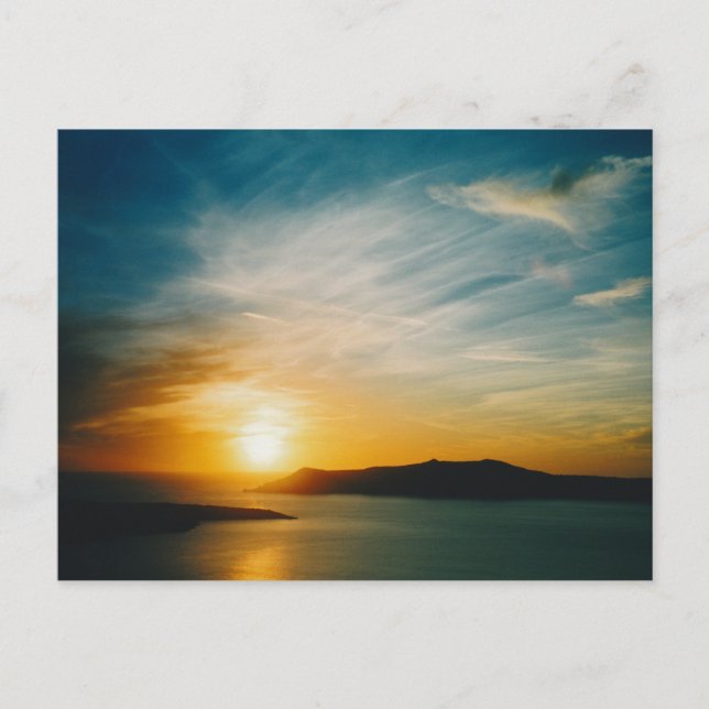 Santorini sunset, Grekland Vykort (Framsida)