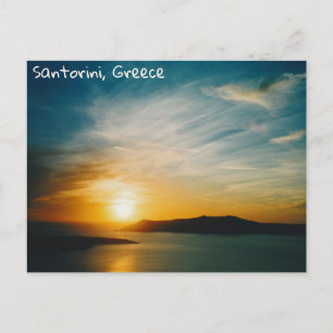 Santorini sunset, Grekland Vykort