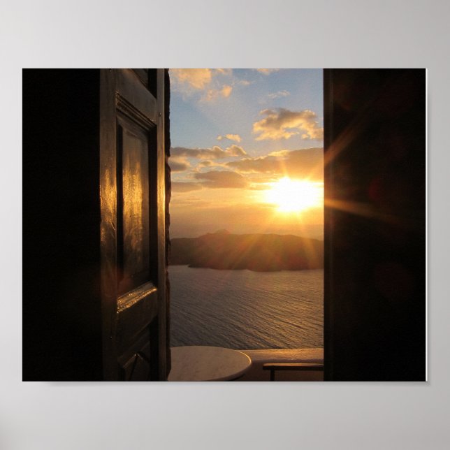Santorini Sunset Poster (Framsidan)