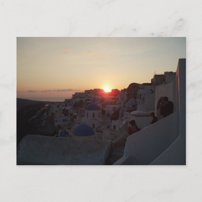 Santorini Sunset Vykort (Framsida)