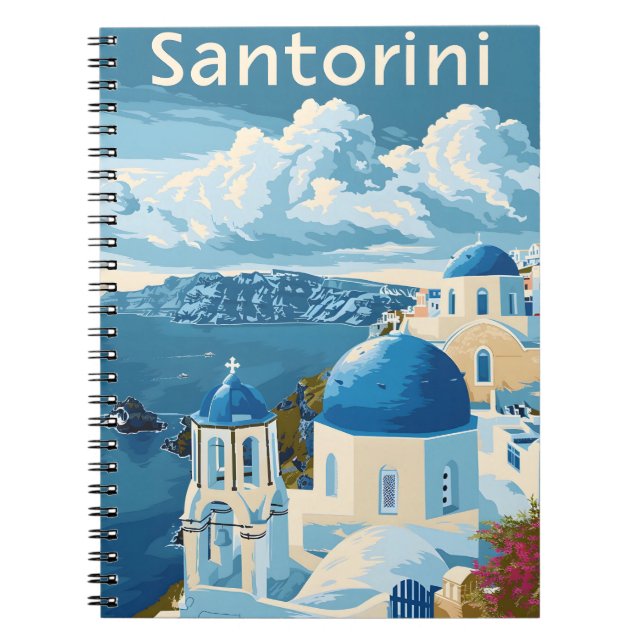 Santorini Travel Anteckningsbok (Framsidan)