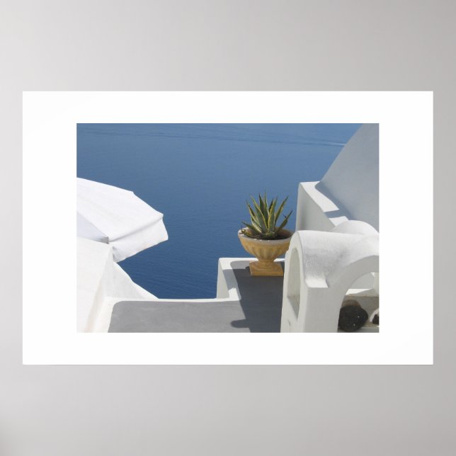 Santorini villa view poster (Framsidan)