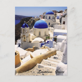 Santorini-vy Vykort