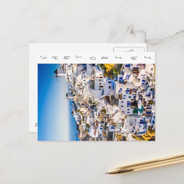 Santorini Vykort (Fram/Back In Situ)