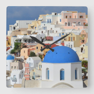 Santorini Wall Clock Fyrkantig Klocka
