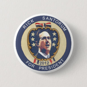 Santorum 2012 retro design knapp