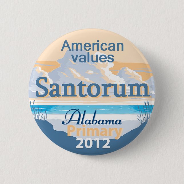Santorum ALABAMA knäppas Knapp (Framsida)