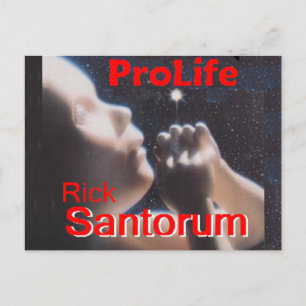 Santorum ProLife Vykort