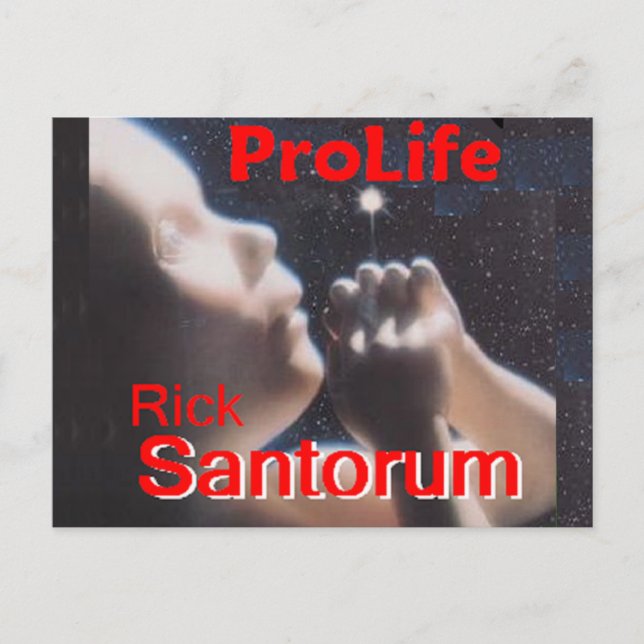 Santorum ProLife Vykort (Framsida)