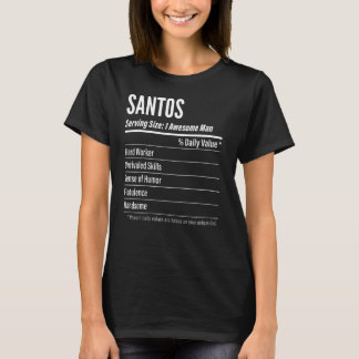 Santos betjänar Storleka kalorier för näringsvärde T Shirt