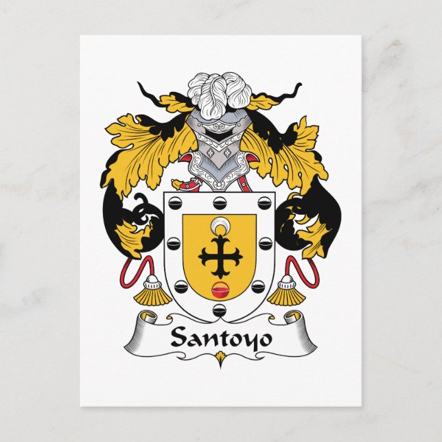 Santos Family Crest Vykort (Framsida)