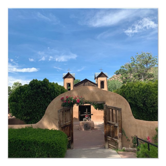 Santuario de Chimayo kyrkofoto, katoliskt Fototryck (Framsidan)