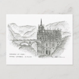 Santuario Las Lajas, Ipiales, Colombia Vykort