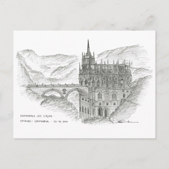 Santuario Las Lajas, Ipiales, Colombia Vykort (Framsida)