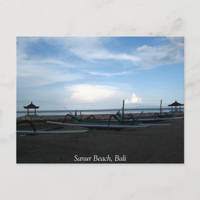 Sanur Beach, Bali Vykort (Framsida)