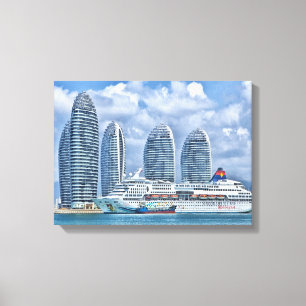 Sanya Hainan (hamn) Canvastryck