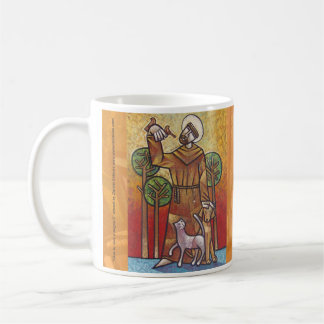 São Francisco de Assis - Contemporary Cubist Relig Kaffemugg