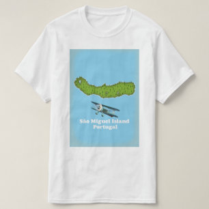 São Miguel Island Portugal karta T Shirt
