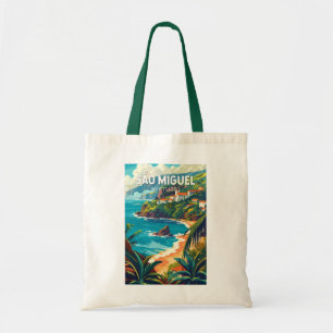 Sao Miguel Island Portugal Travel Art Tygkasse