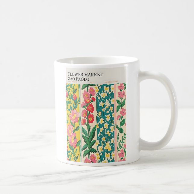 Sao Paolo Flower Market poster Kaffemugg (Höger)
