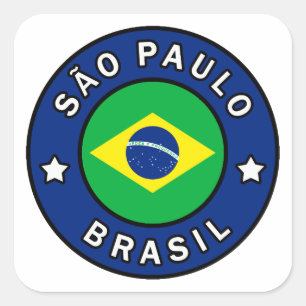 São Paulo Brasil Fyrkantigt Klistermärke