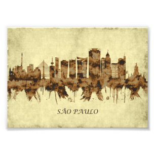 Sao Paulo Brasilien Cityscape Fototryck