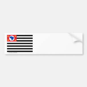 São Paulo, Brasilien flagga Bildekal