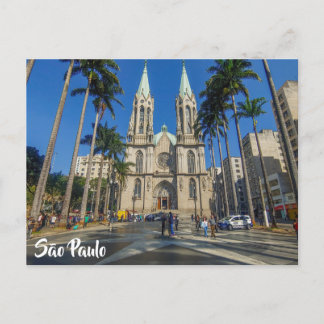 São Paulo, Brasilien, katedral Vykort