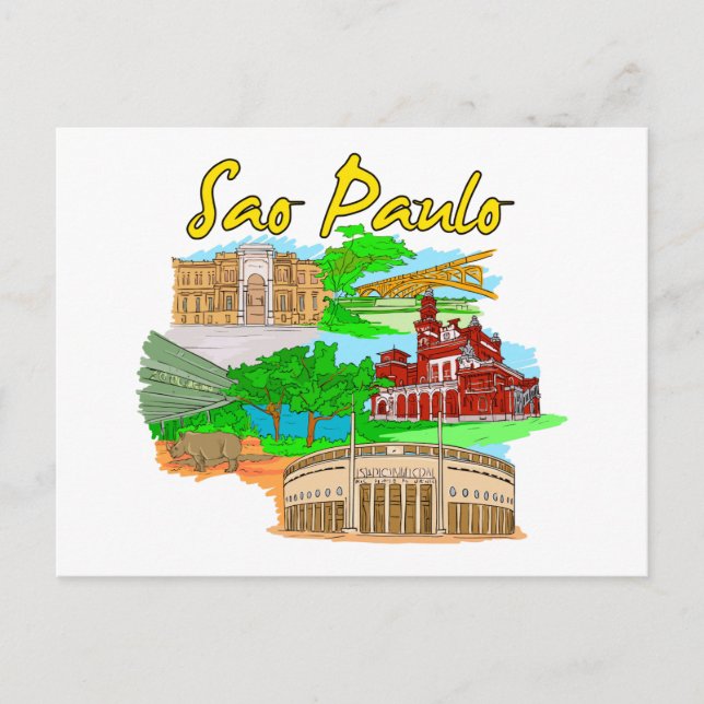 Sao Paulo - Brasilien.png Vykort (Framsida)