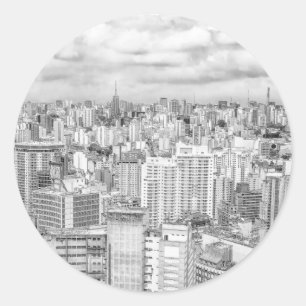 Sao Paulo Brasilien Runt Klistermärke