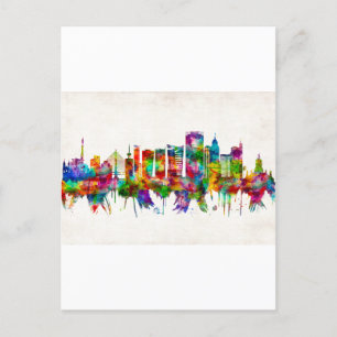 Sao Paulo Brasilien Skyline Inbjudan Vykort