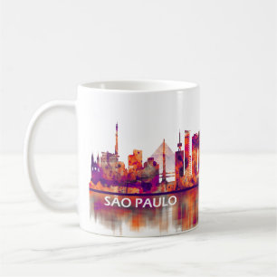 Sao Paulo Brasilien Skyline Kaffemugg