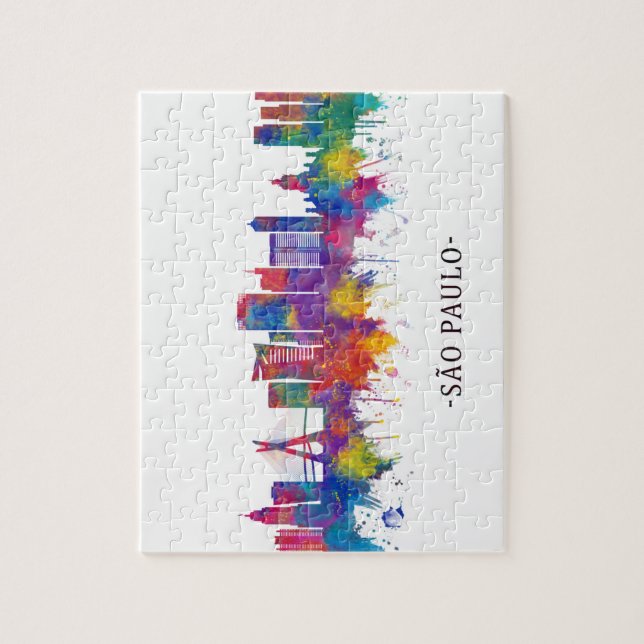 São Paulo Brasilien Skyline Pussel (Vertikal)