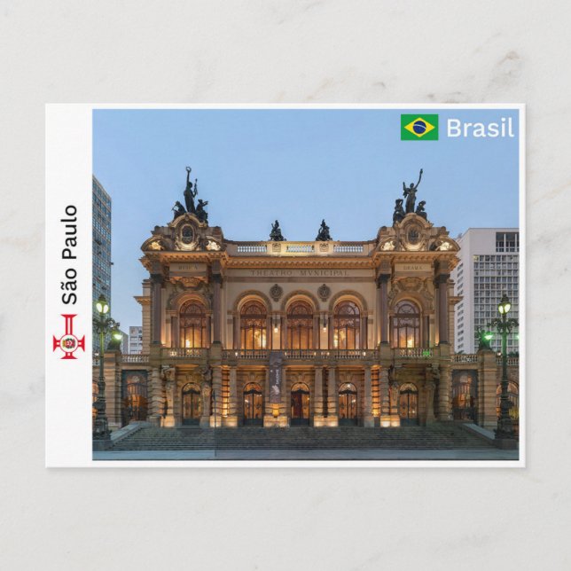 São Paulo - Brasilien Vykort (Framsida)