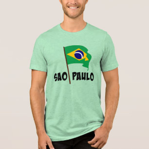 Sao Paulo, Brasiliens flagga, T Shirt