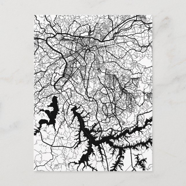 São Paulo Brazil Map Vykort (Framsida)