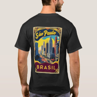 São Paulo Brazil Travel Poster T Shirt