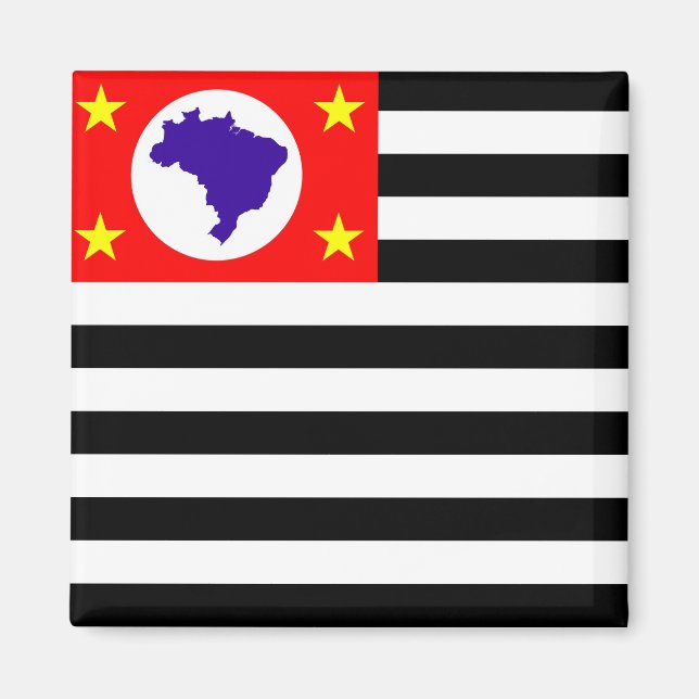 Sao Paulo city flagga brazil symbol Magnet (Framsidan)