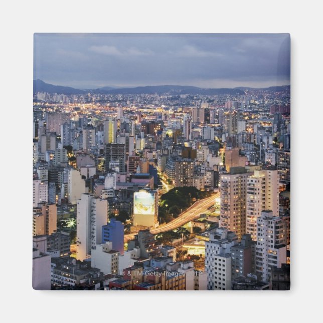 Sao Paulo Cityscape 2 Magnet (Framsidan)