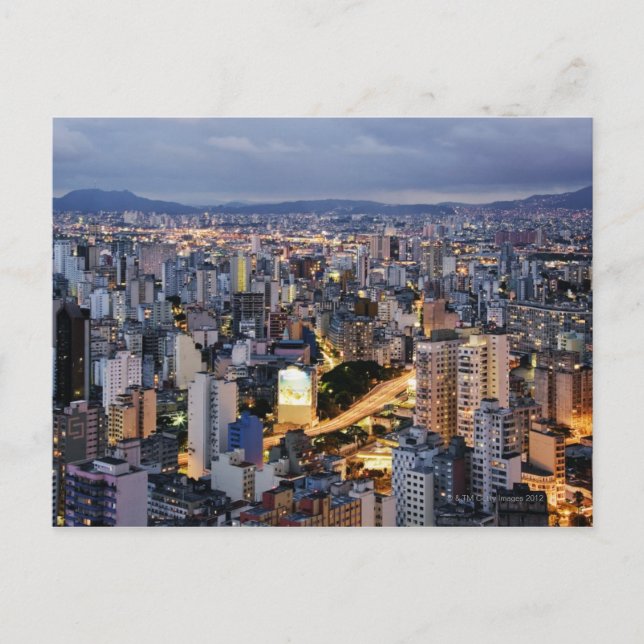 Sao Paulo Cityscape 2 Vykort (Framsida)