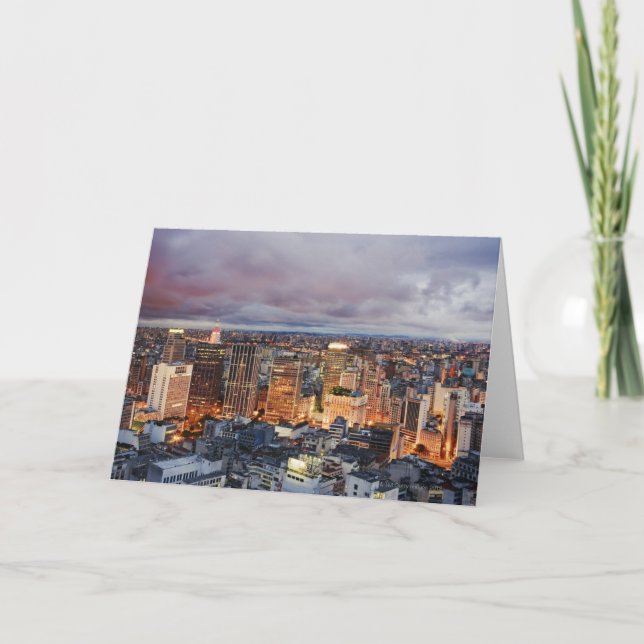 Sao Paulo Cityscape Kort (Framsida)