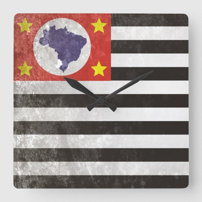 Sao Paulo Fyrkantig Klocka (Framsida)