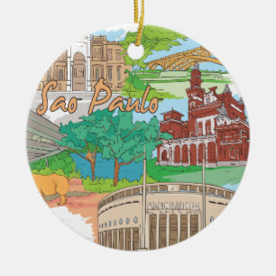Sao Paulo Julgransprydnad Keramik