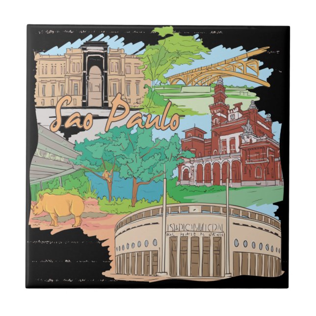 Sao Paulo Kakelplatta (Framsidan)