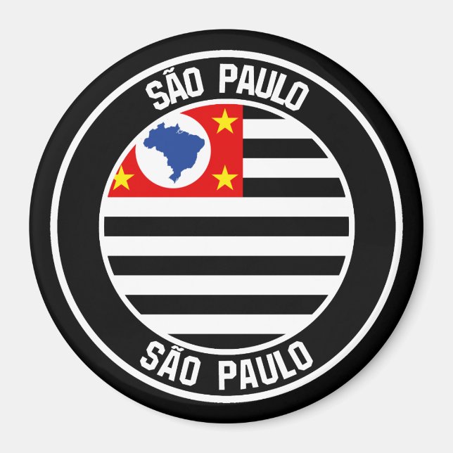 São Paulo Round Emblem Magnet (Framsidan)