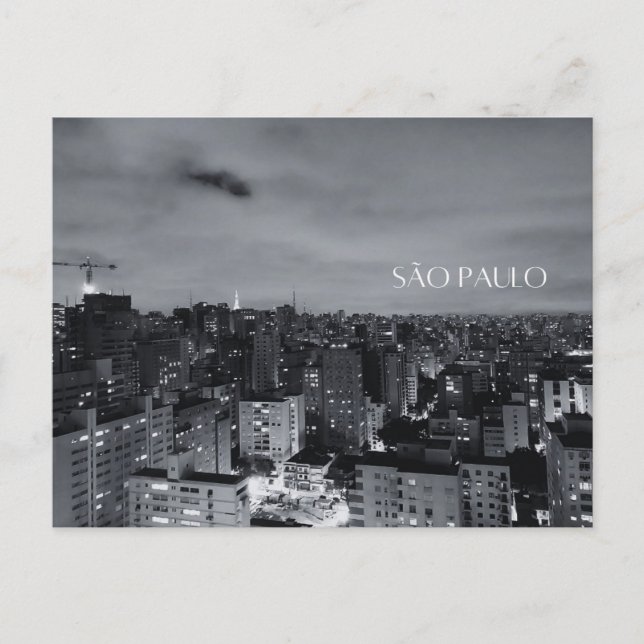 São Paulo - storstad Vykort (Framsida)